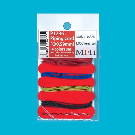 Piping Cord #4 Colours (diameter: 0.59mm, each length: 1m)