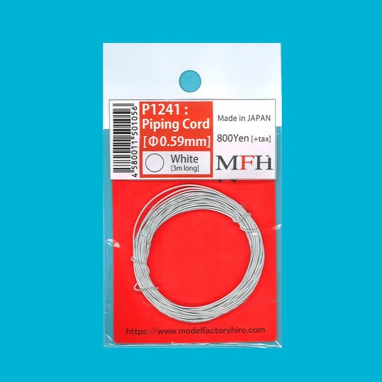 Piping Cord #White (diameter: 0.59mm, length: 3m)