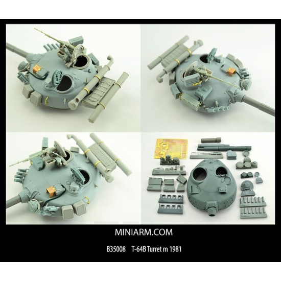 1/35 T-64B Turret 1981 w/PE Parts for Trumpeter kits