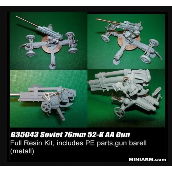1/35 Soviet 76/85mm 52-K AA Gun w/Photoetch Parts (full resin kit)