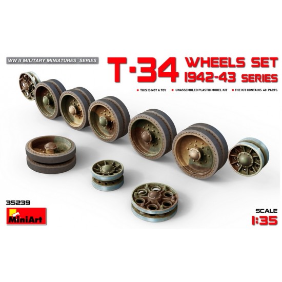 1/35 Soviet Medium Tank T-34 Wheels Set 1942-1943 Series