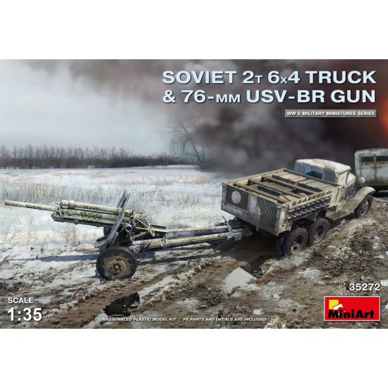 1/35 Soviet 2T 6x4 Truck & 76-mm USV-BR Gun