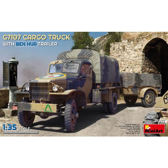 1/35 G7107 1.5T 4x4 Cargo Truck with Trailer