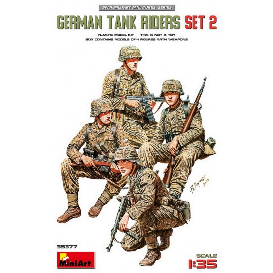 1/35 German Tank Riders Set #2 (4 figures w/weapons & equipment)