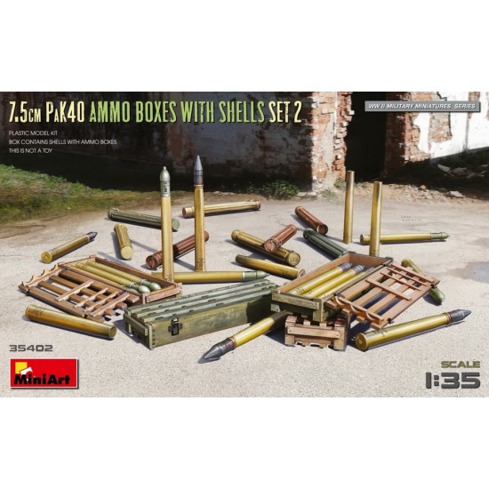 1/35 7.5cm PaK40 Ammo Boxes w/Shells Set #2