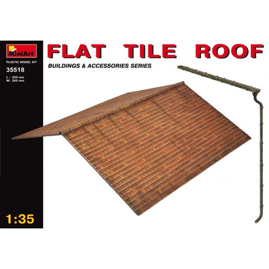 1/35 Flat Tile Roof (Size L x W: 250mm x 265mm)