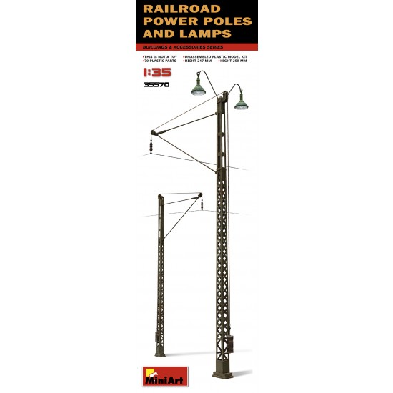 1/35 Railroad Power Poles and Lamps