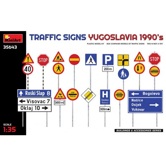 1/35 Traffic Signs, Yugoslavia 1990s