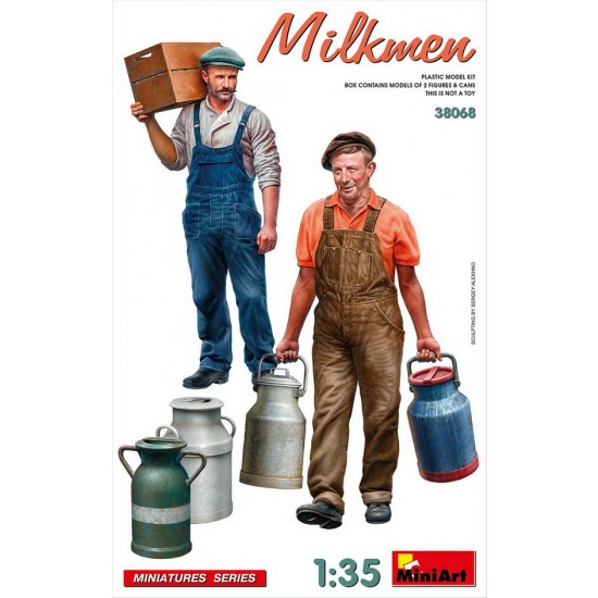 1/35 Milkmen (2 figures & cans)