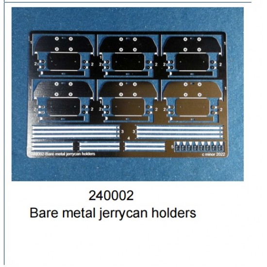 1/24 Bare Metal Jerrycan Holders Photoetched parts