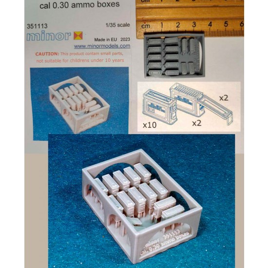 1/35 cal 0.30 Ammunition Boxes (12pcs)