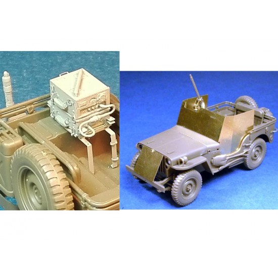 1/35 WWII US Armoured Jeep SCR-510/620 Radio set (3D printed resin & PE sheet)