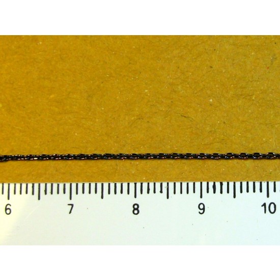 1.5mm x1.0mm x0.2mm Black Oval Chain (1 meter)