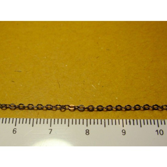 Black Oval Chain (Chain Length: 1 meter; Each Link Size: 2.0mm x 1.5mm x 0.4mm)