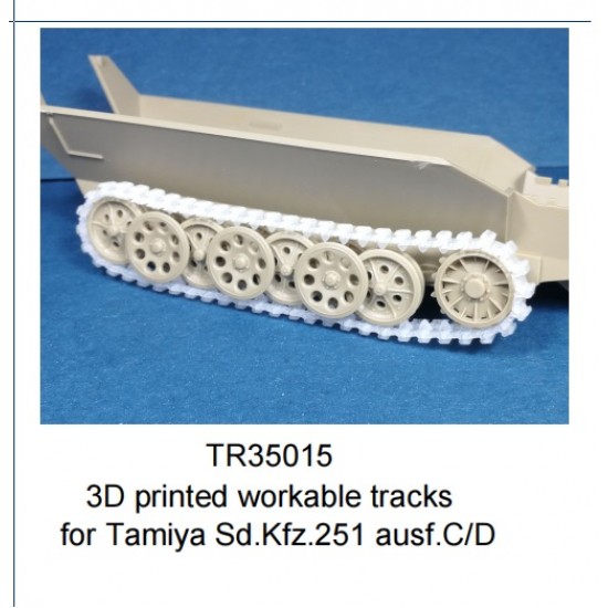 1/35 SdKfz.251 Ausf.C/D 3D-printed Full Workable Tracks for Tamiya kits