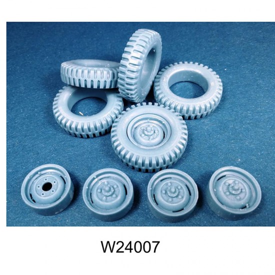 1/24 7.50x16 Military Pattern Wheels  for Italeri Land Rover kits