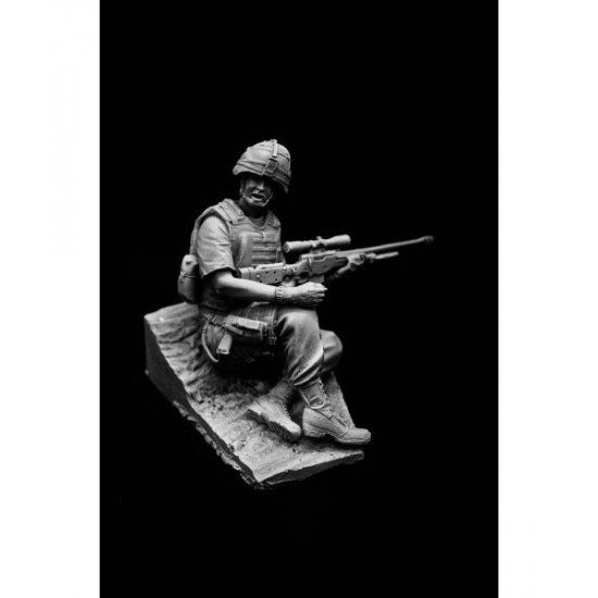 120mm British Sniper, Afghanistan (1 figure w/diorama)