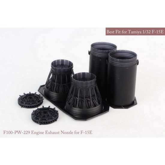 1/32 F-15C/D/E/K P&W Exhaust Nozzle & After Burner Set for Tamiya kits (Closed)