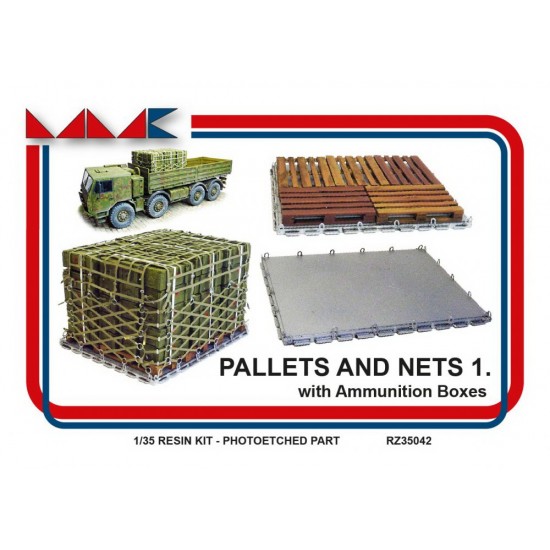 1/35 Pallets & Nets 1 w/Ammunition Boxes