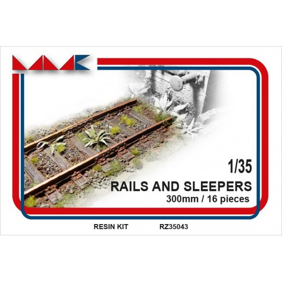 1/35 Rails (300mm) and Sleepers (16pcs)