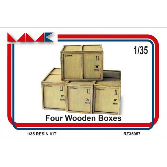 1/35 Four Wooden Boxes (resin)