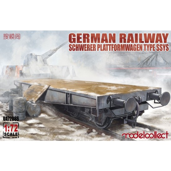 1/72 German Railway Schwerer Plattformwagen Type SSYS [1+1 Pack]