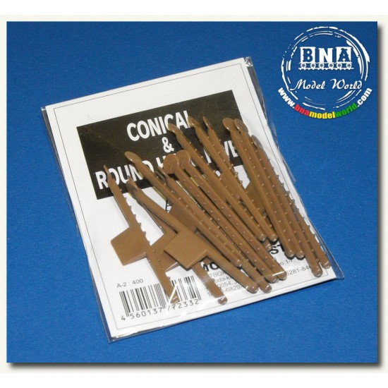 1/35 Conical & Round Head Rivet Set (15 Sprues) (#MK A-2) - BNA Model World