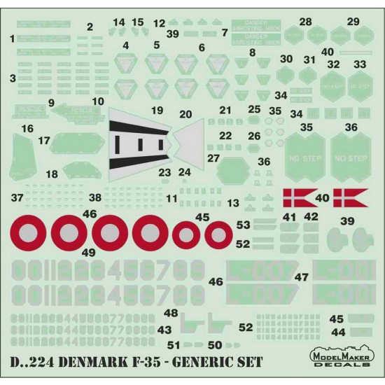 1/32 Denmark F-35A -Generic set (decal)