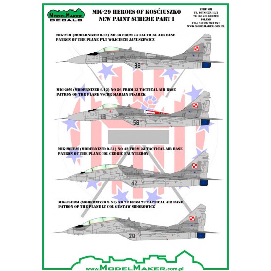 1/48 MiG-29 Heroes of Kosciuszko new paint scheme part I (decal)