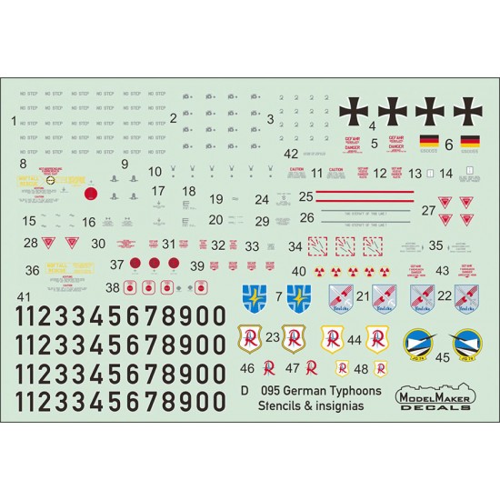 1/48 German Typhoons Stencils and Insignias Decals (Kopia)