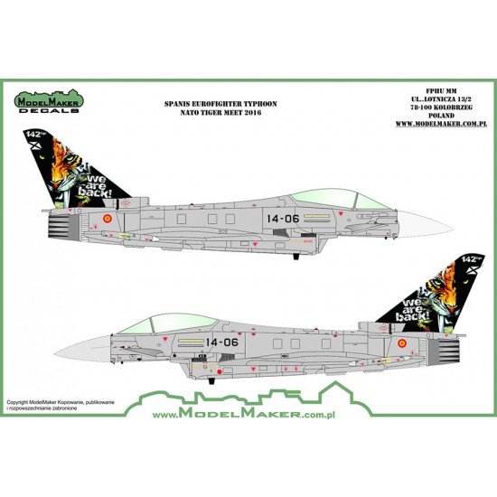 1/48 Spanishtyphoons - Nato Tiger Meet 2016 Decals