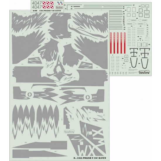1/48 Polish F-16C Raven 100th Anniversary Decals