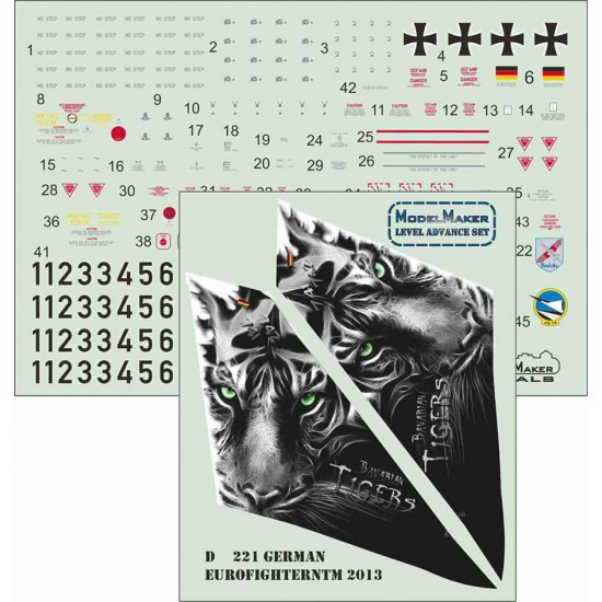 1/48 German Eurofighter Nato Tiger Meet 2013 Decals