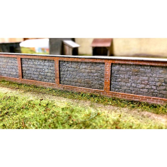 HO Scale Stone Fence (Height approx. 26 mm)