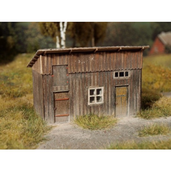 HO Scale Wooden Shed