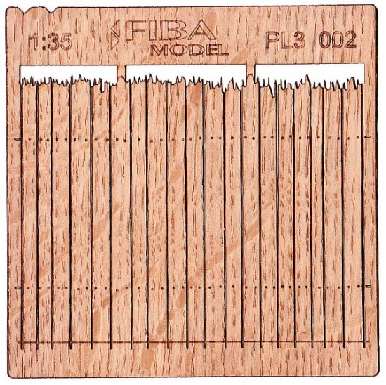 1/32, 1/35 Wooden Fence Type - 2 (laser cut, 2 sheets)