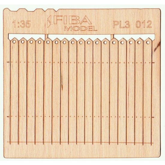 1/32, 1/35 Wooden Fence Type - 12 (laser cut, 2 sheets)