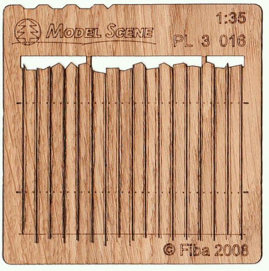 1/32, 1/35 Wooden Fence Type - 16 (laser cut, 2 sheets)