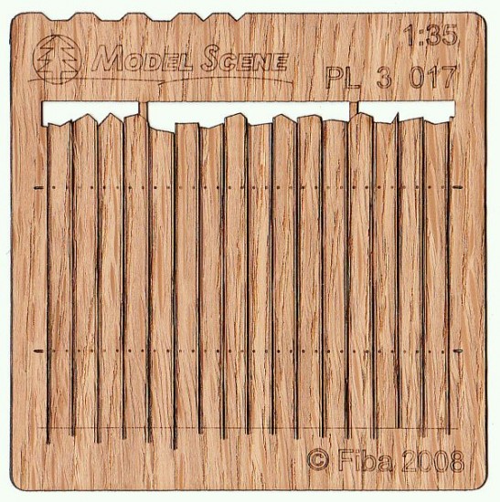 1/32, 1/35 Wooden Fence Type - 17 (laser cut, 2 sheets)