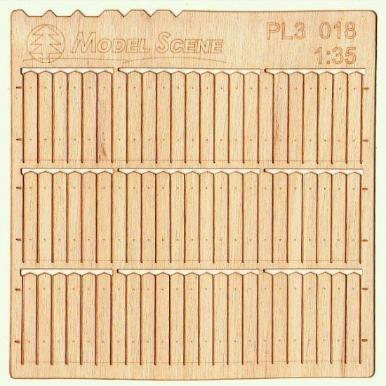1/32, 1/35 Wooden Fence Type - 18 (laser cut, 2 sheets)