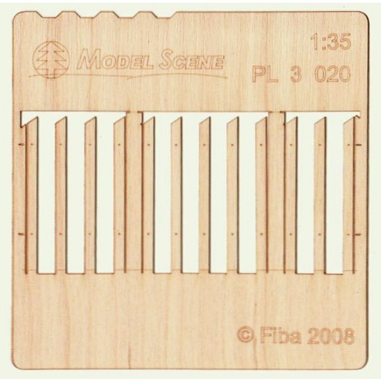 1/32, 1/35 Wooden Fence Type - 20 (laser cut, 2 sheets)