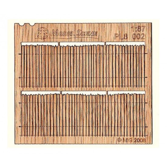 HO Scale 1/87 Rough Cut Cedar Privacy Fence I Type 2