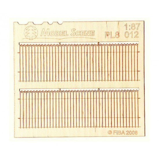 HO Scale 1/87 Decorative European Wooden Fence Type 12