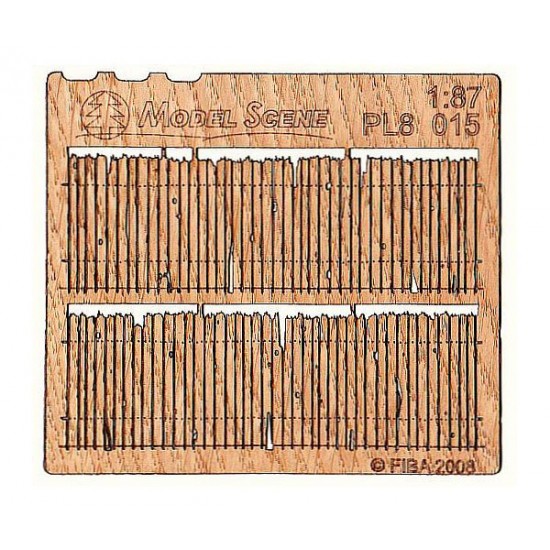 HO Scale 1/87 Wooden Fence Rotten Type 15