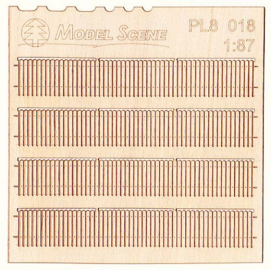 HO Scale 1/87 Stockade Privacy Fence Type 18