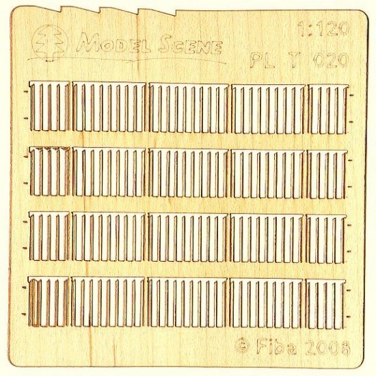 1/120 Stockade Fence Boards - Standard Size Type 20