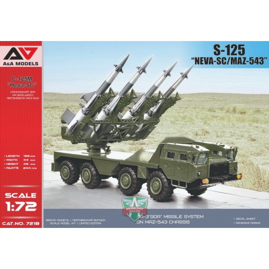 1/72 S-125 SC "NEVA" Missile System On MAZ-543 Chassis