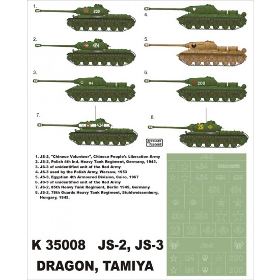 1/35 IS-2/IS-3 Paint Mask for Tamiya/Dragon (Insignia Masks)