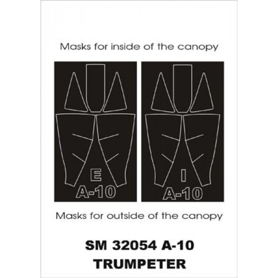 1/32 A-10 Thunderbolt Paint Mask for Trumpeter kit (outside-inside)