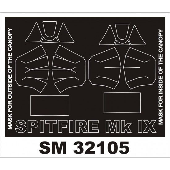 1/32 Spitfire IX Paint Mask for Tamiya kit (outside-inside)